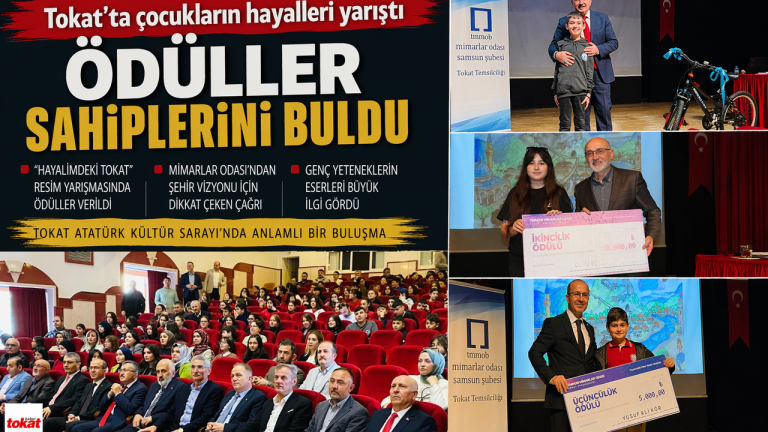 Tokat’ta çocukların hayalleri yarıştı: Ödül töreninde dikkat çeken mesajlar verildi